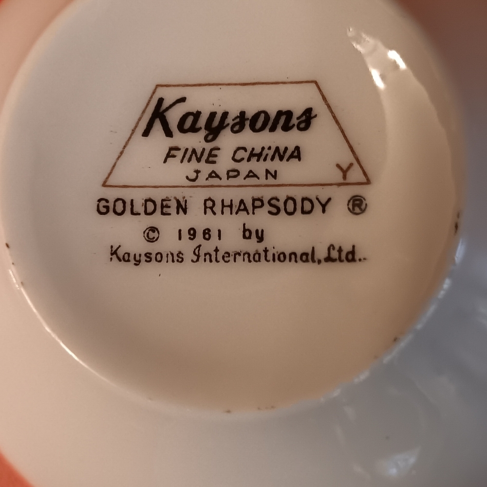 Vintage 1961 Golden Rhapsody Tea Cup and Saucer Kaysons Fine China Japan - Picture 2 of 9